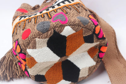 Brown Medium Evil Eye Bag - Best of Colombia