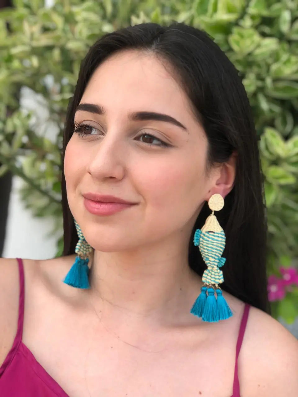 Raffia Fish Earrings with Tassels - 6+ Colors - Best of Colombia