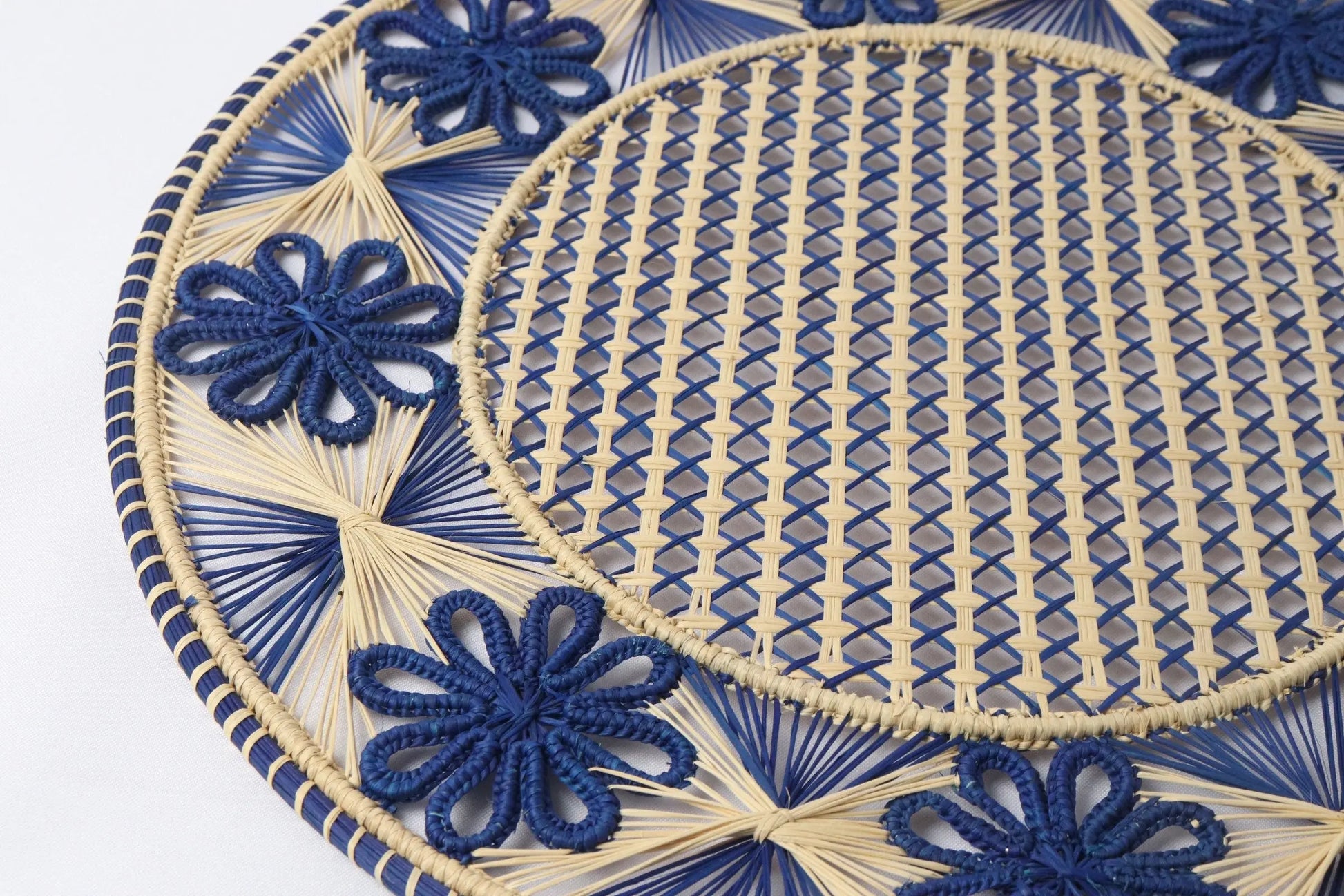 Flowers Iraca/Raffia Placemat - 6+ Colors 36cm - Best of Colombia
