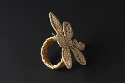 butterfly Napkin Rings Made from Iraca/Straw - Natural - Best of Colombia
