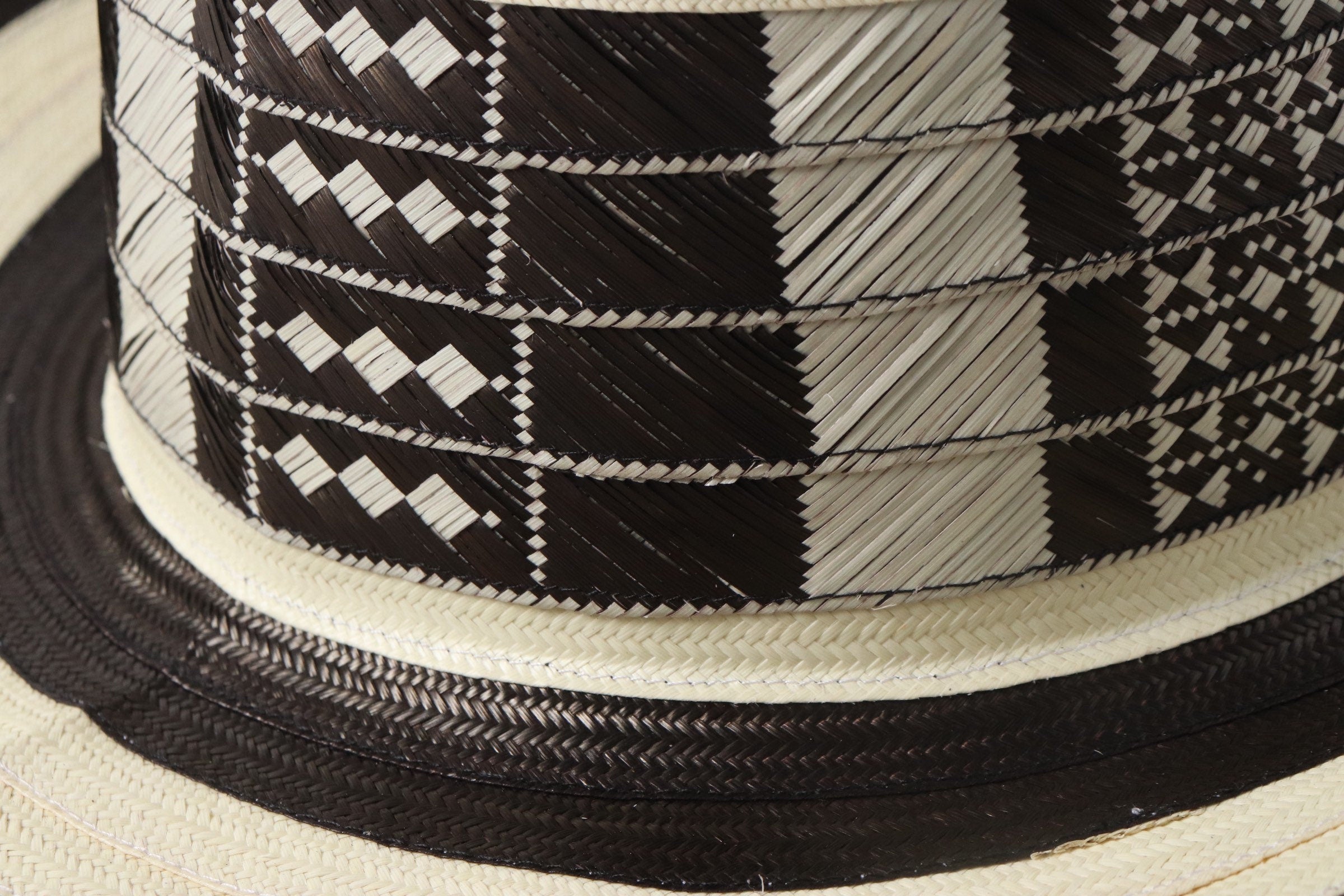 Colombian Traditional Hat (Sombrero Vueltiao) Black & Natural L/XL