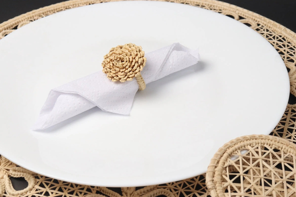 Flower Iraca Napkin Rings - Best of Colombia