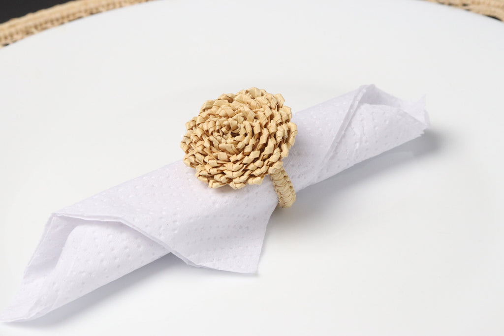 Flower Iraca Napkin Rings - Best of Colombia
