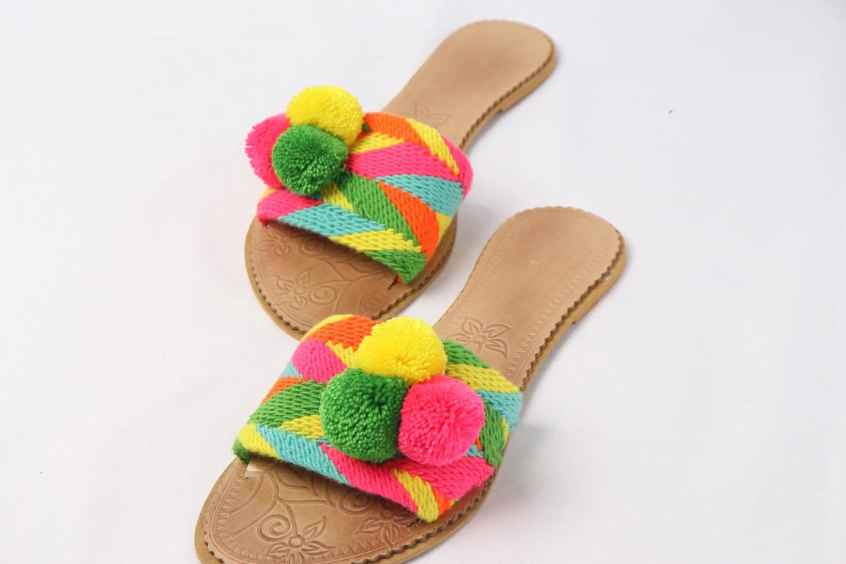 Colorfull Pompom Sandal - Best of Colombia