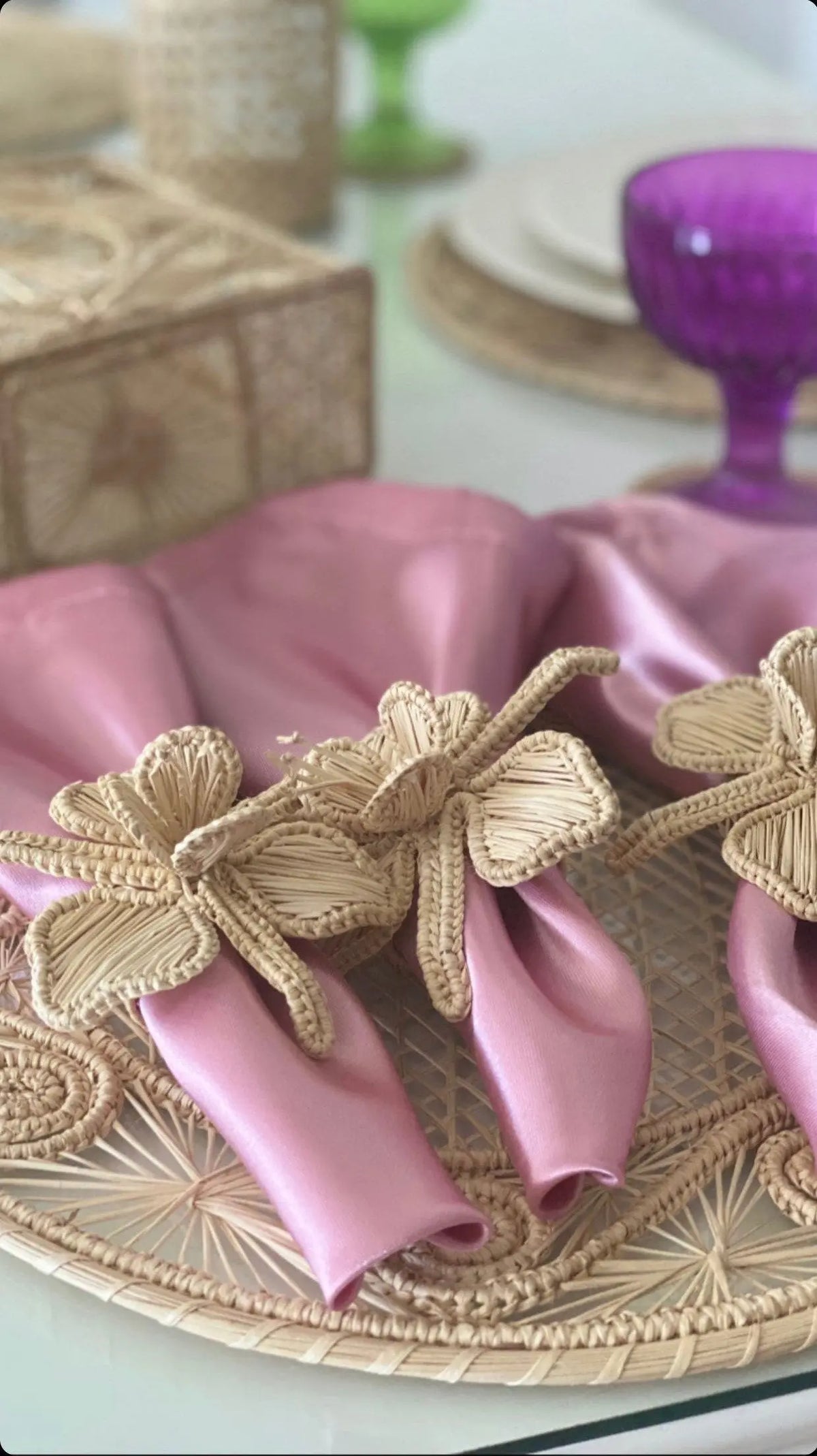 Orchid Napkin Rings - High Quality - Best of Colombia