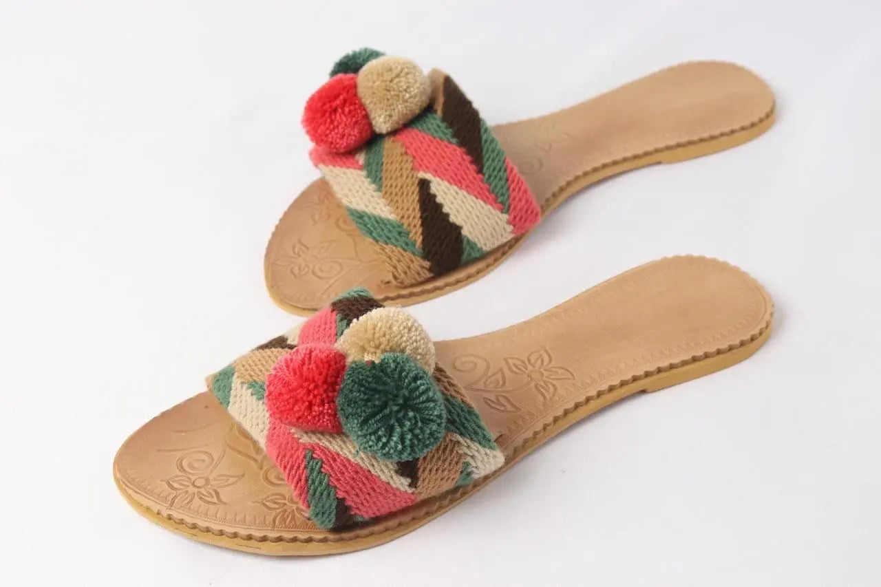 Guayaba Pompom Sandals - Best of Colombia