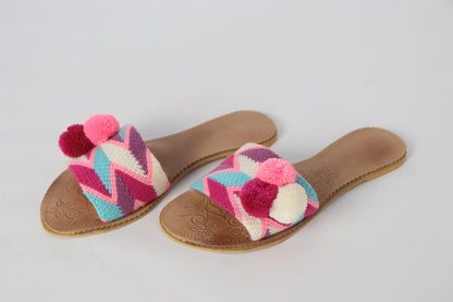 Pink Pompom Sandals - Best of Colombia