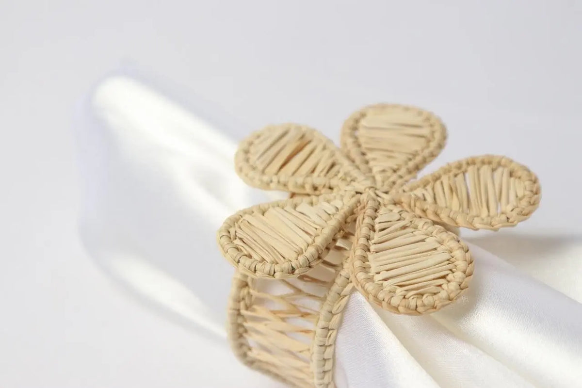 Daisy Iraca Napkin Ring - 100% handmade - Best of Colombia
