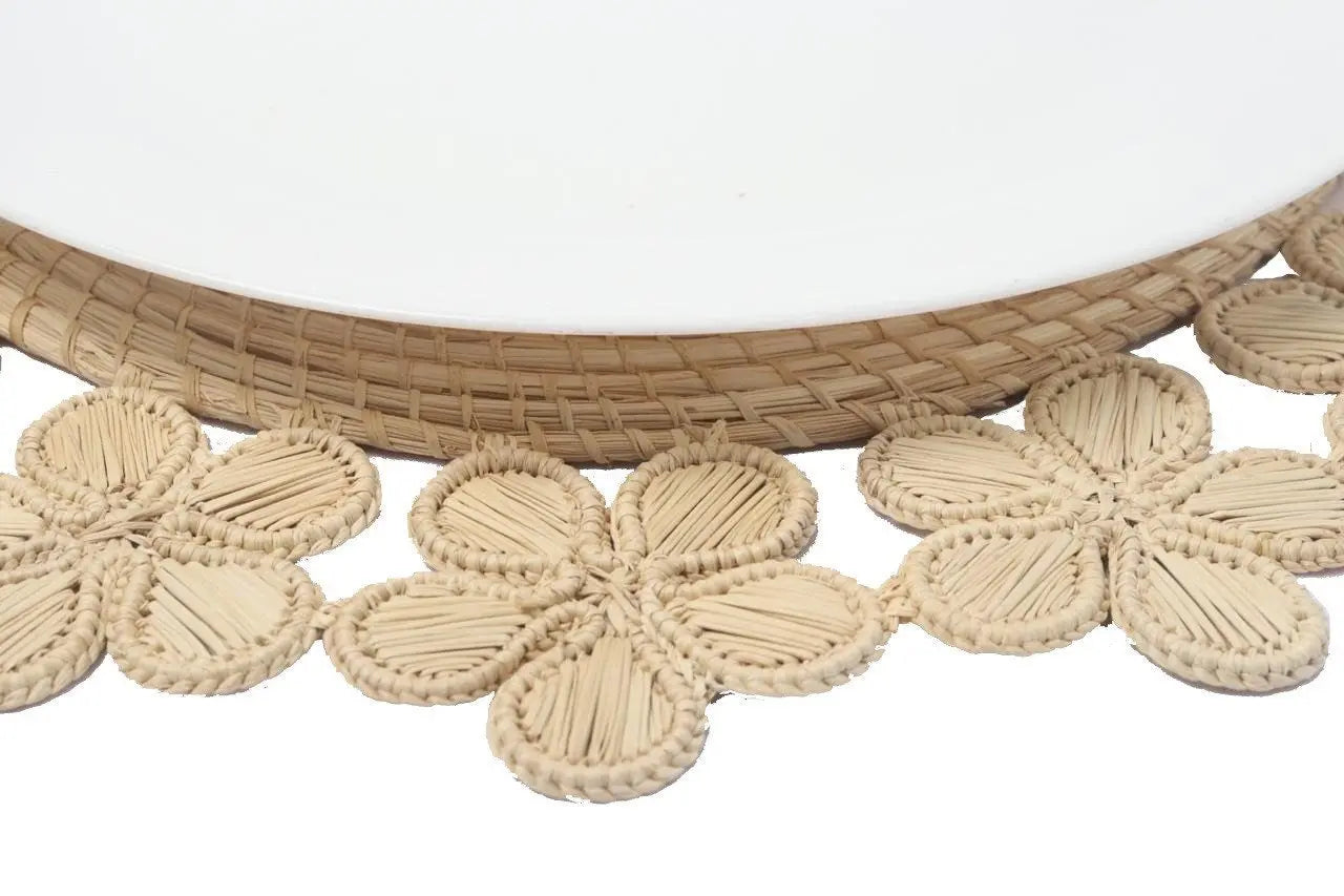 Floral iraca Placemat - Natural Color - Best of Colombia
