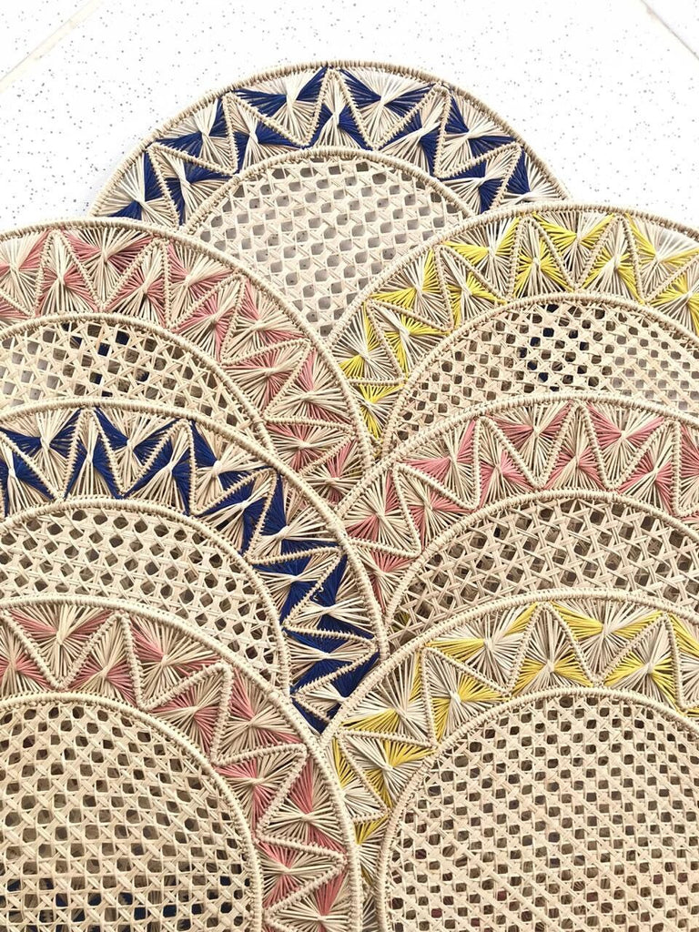 Iraca palm Placemats 2Colors - Pyramid Style - Best of Colombia