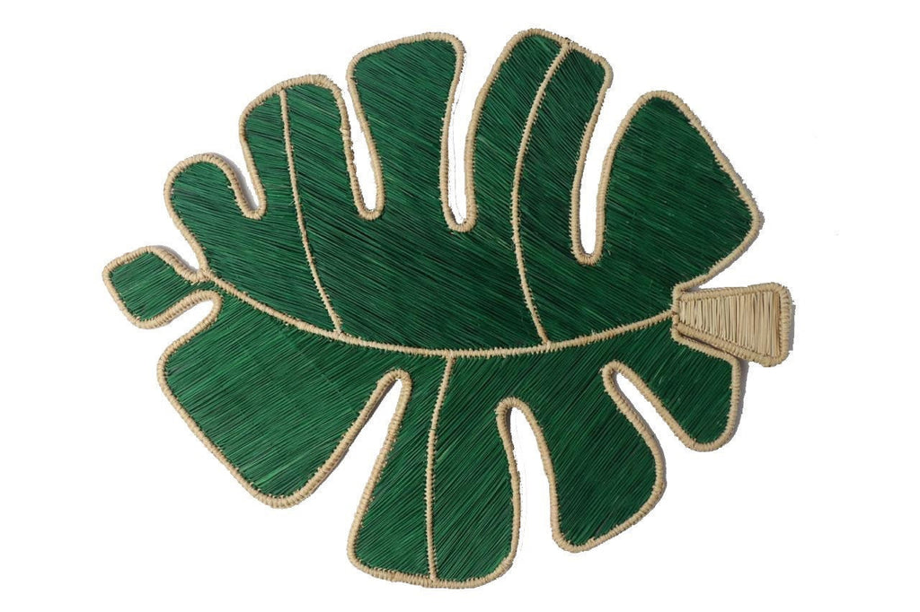Green Leaf Iraca Placemat 40cm x 35cm Big - Best of Colombia