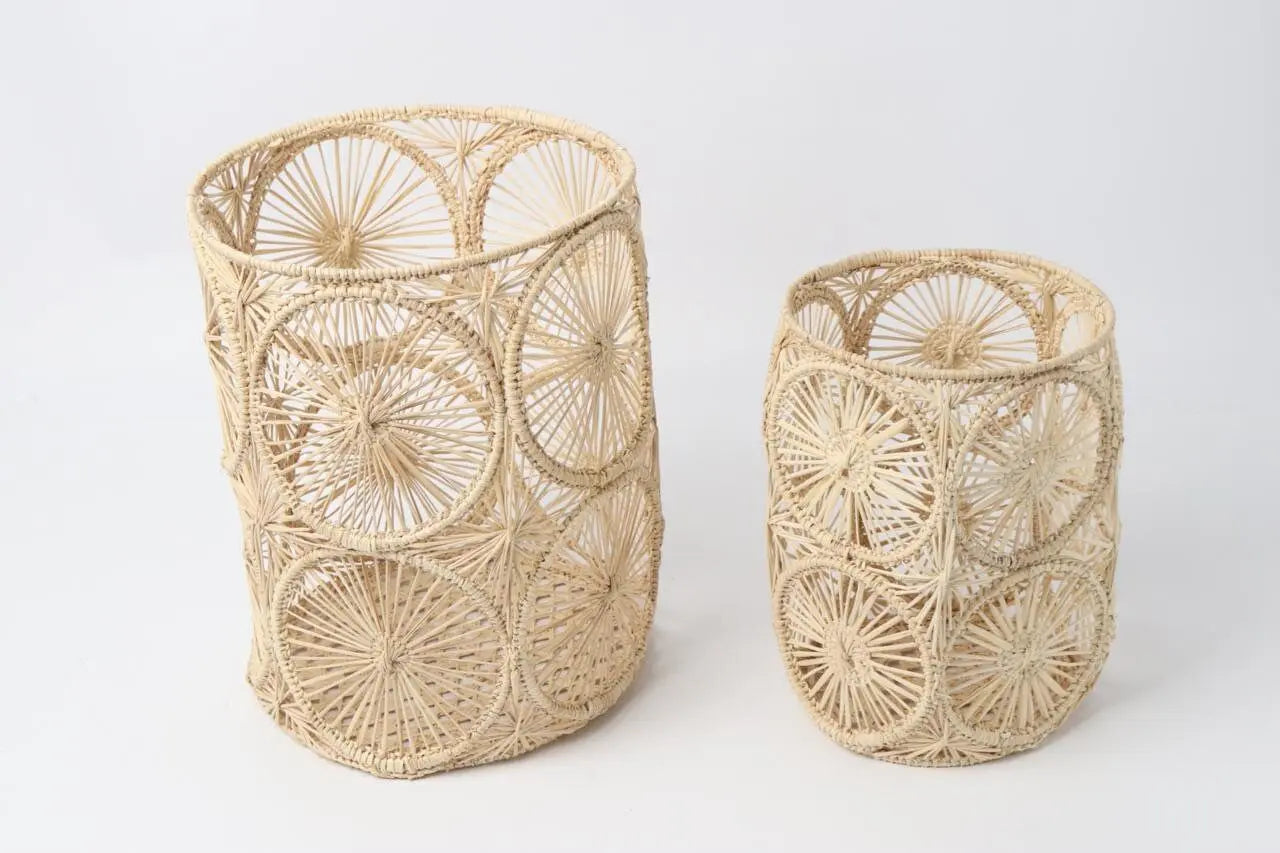 Iraca Palm Candle Vasses - Medium & large - Best of Colombia