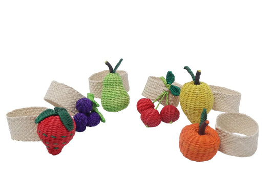 Iraca Fruits Napkin Rings [Set of 6] - Best of Colombia