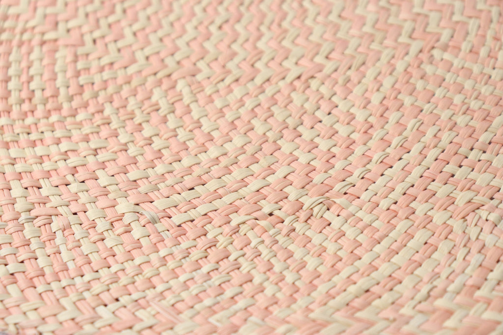 Blush Pink iraca placemats Hanwoven [set of 6] - Best of Colombia