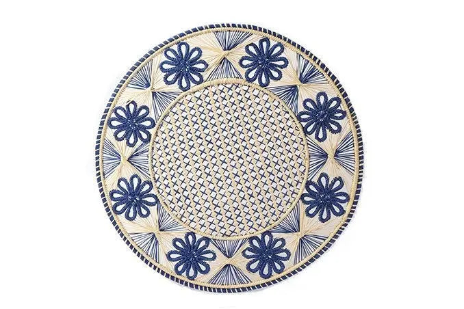 Flowers Iraca/Raffia Placemat - 6+ Colors 36cm - Best of Colombia