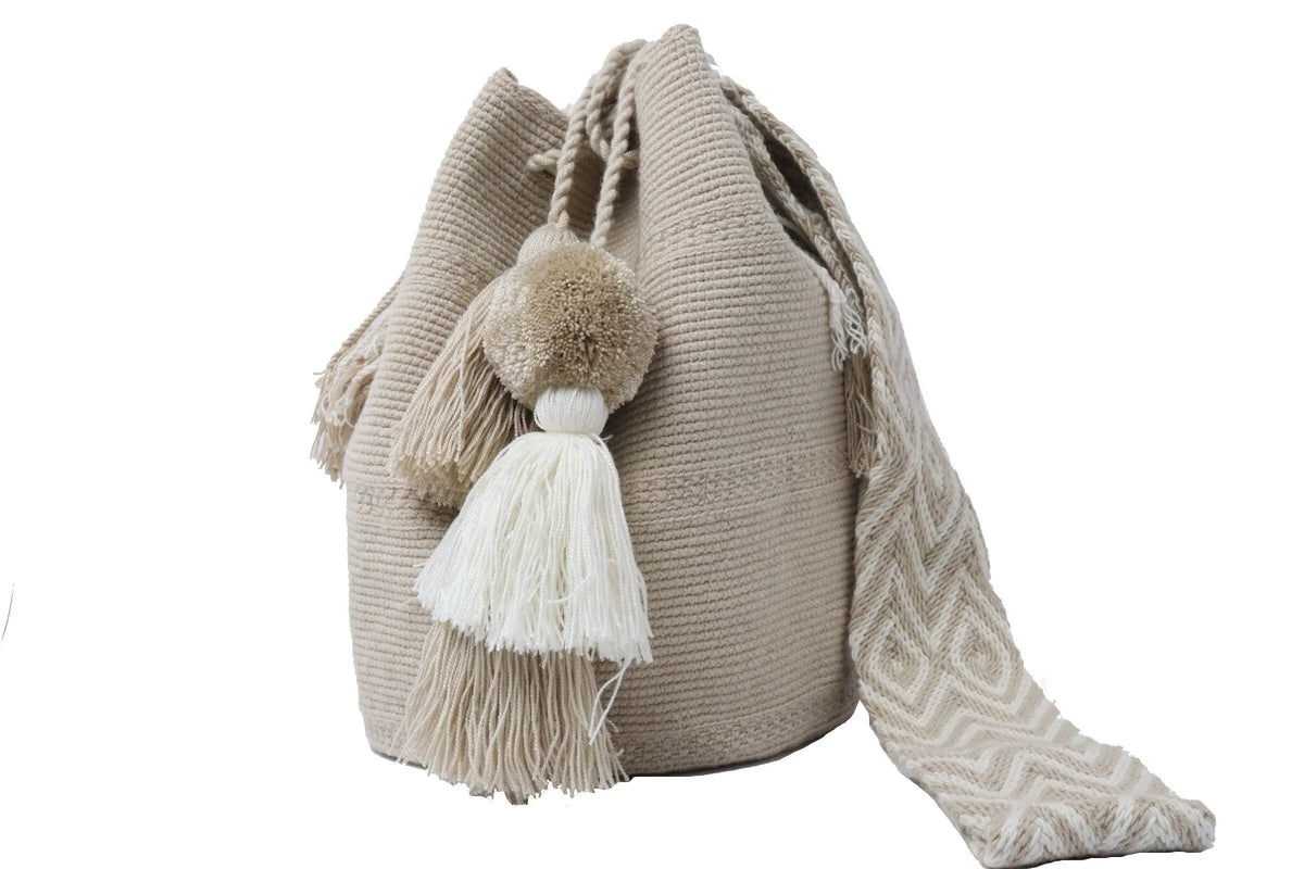 Beige Cream Large Mochila - Best of Colombia