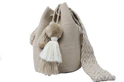 Beige Cream Large Mochila - Best of Colombia