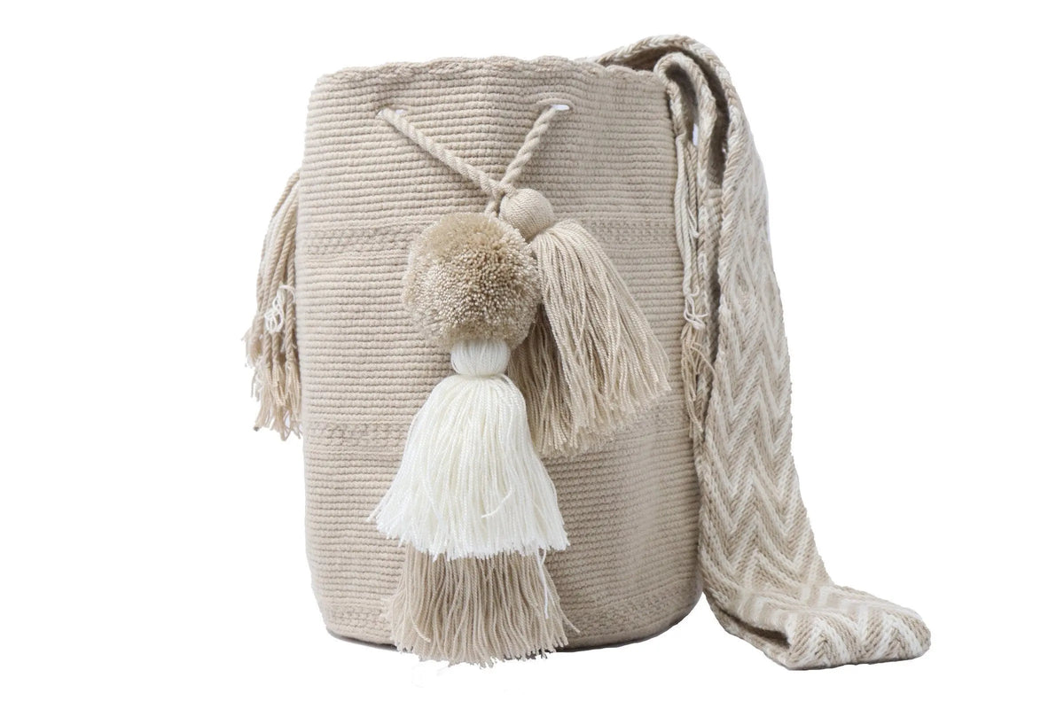 Beige Cream Large Mochila - Best of Colombia