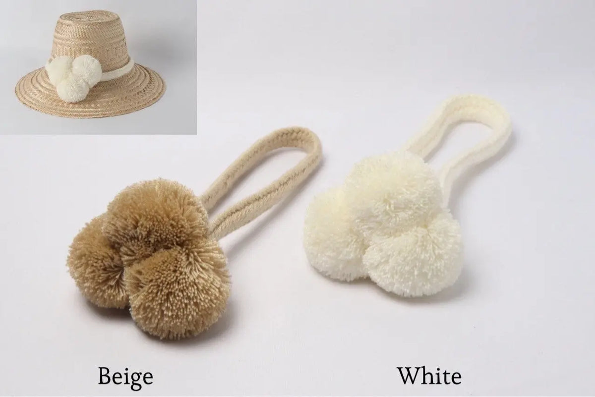 Pompom Straps for hats - 10+ Solid Colors - Best of Colombia