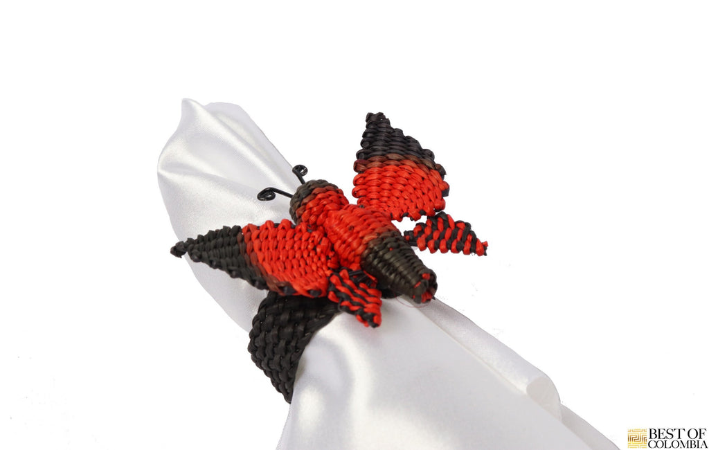 Butterfly Iraca palm Napkin Ring - Best of Colombia
