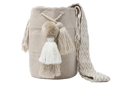 Beige Cream Large Mochila - Best of Colombia