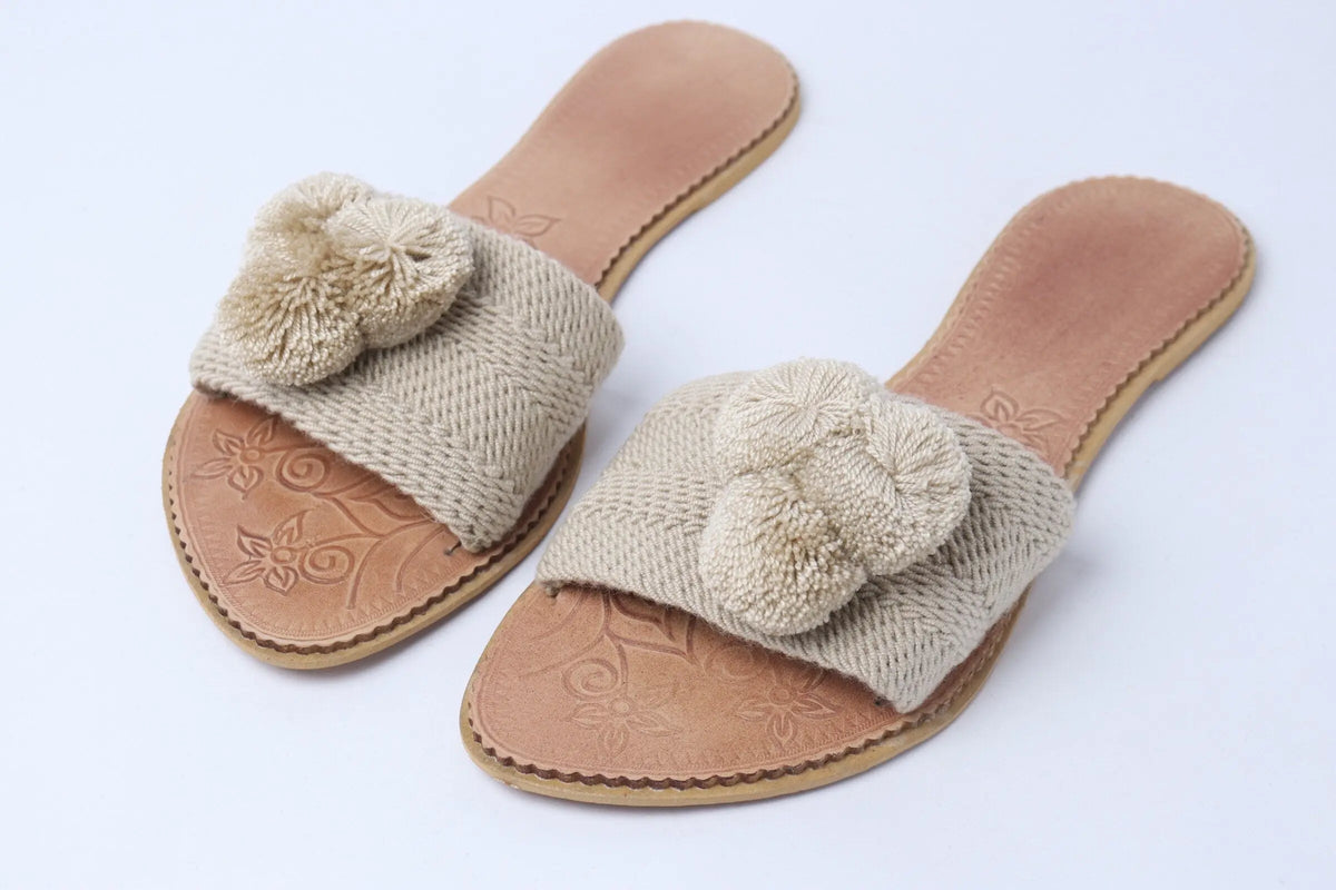 Sahara Pompom Sandals - Best of Colombia