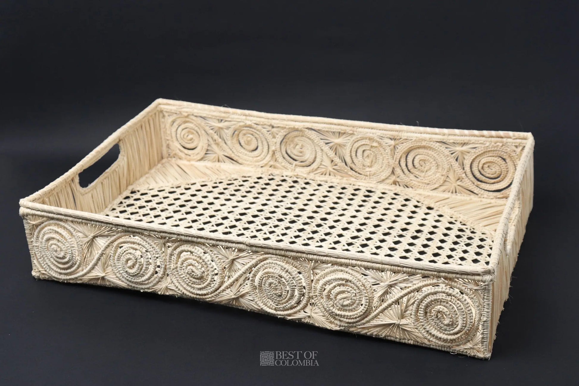 Caracol Rectangular Iraca/Raffia Tray - Best of Colombia