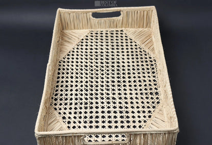 Caracol Rectangular Iraca/Raffia Tray - Best of Colombia