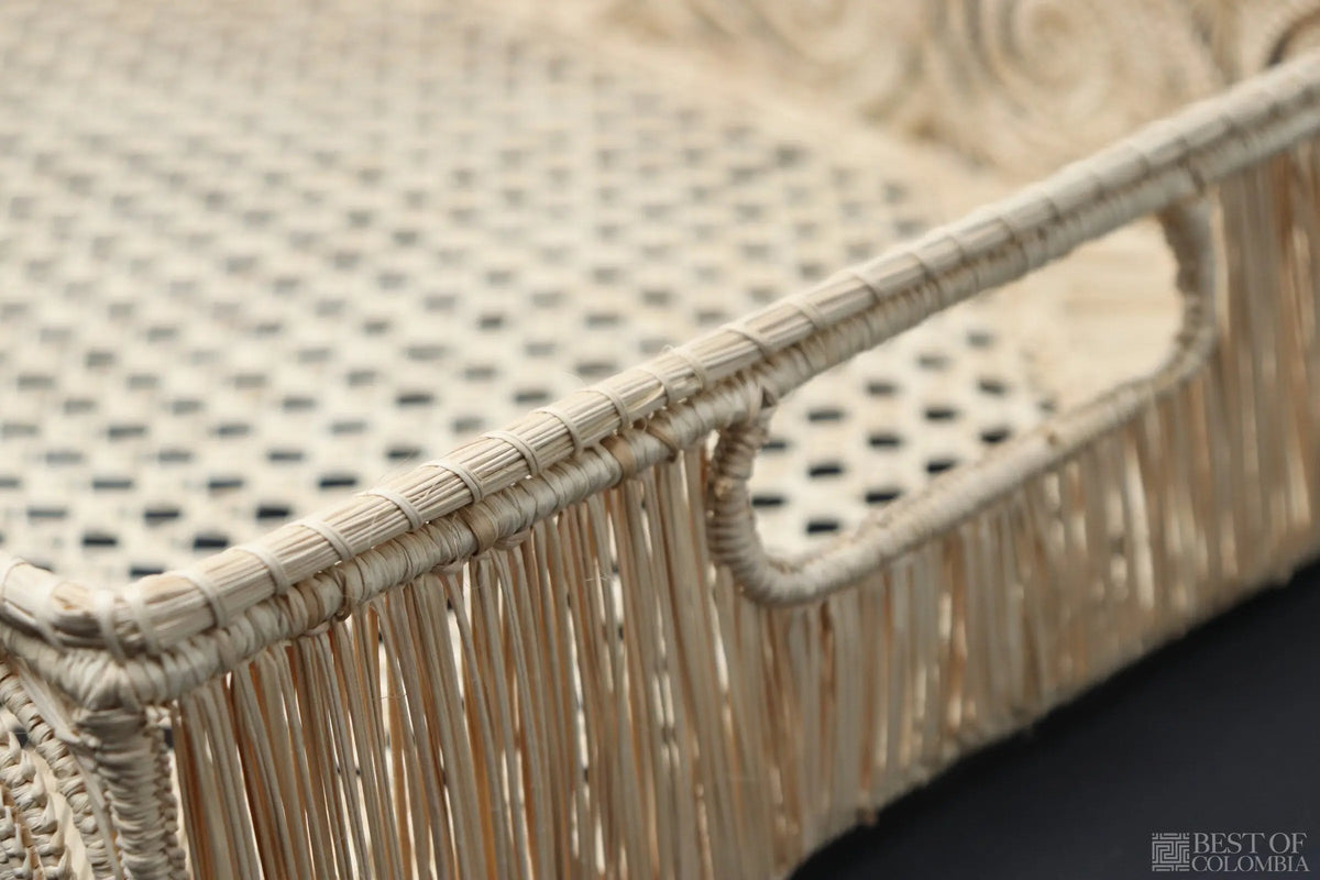 Caracol Rectangular Iraca/Raffia Tray - Best of Colombia
