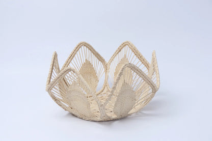 Floral Iraca/Straw Basket - Hand woven - Best of Colombia