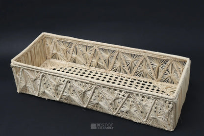 Hand woven Pyramids Iraca/Straw Tray - Best of Colombia