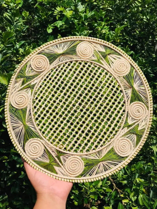 Olive green iraca Placemat - Best of Colombia