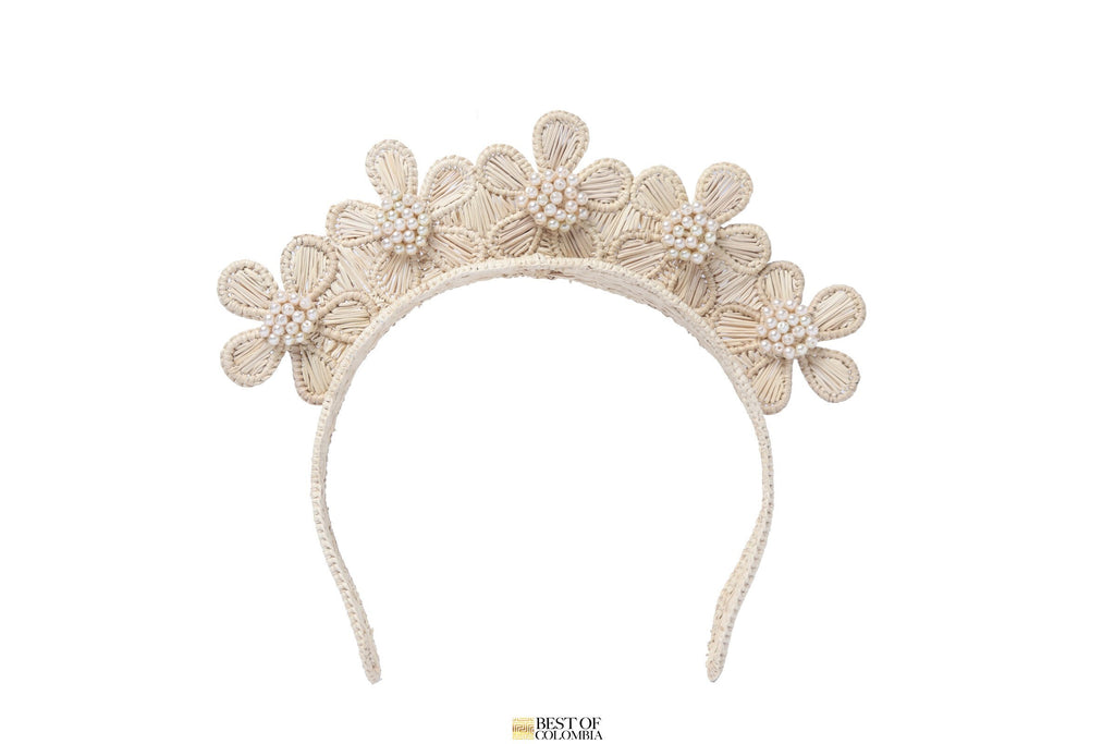 Marina Iraca Head piece with Pearla - Best of Colombia