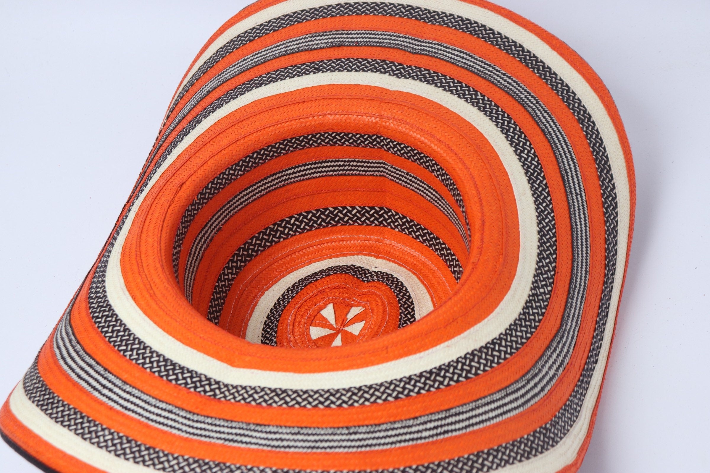 Orange Sombrero Vueltiao Hat - 24-24.5 Large