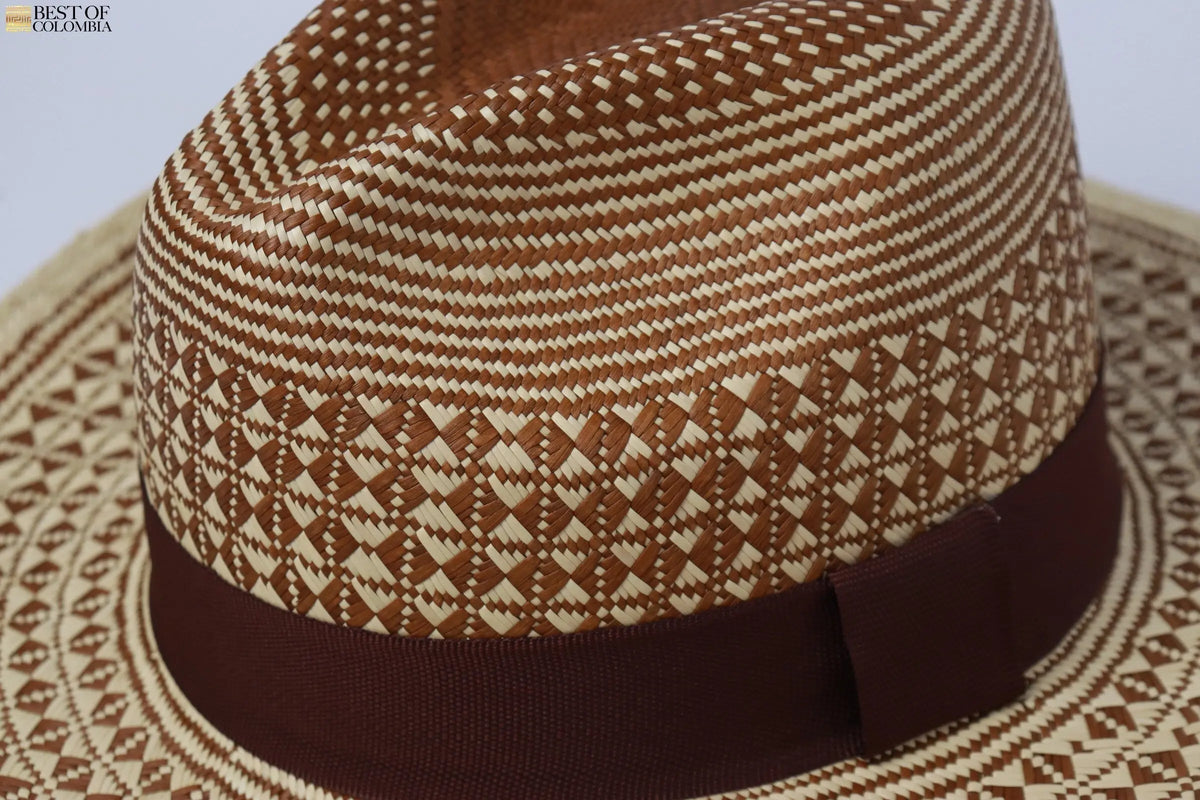 Ojillo Panama Hat - Brown & Natural - Best of Colombia