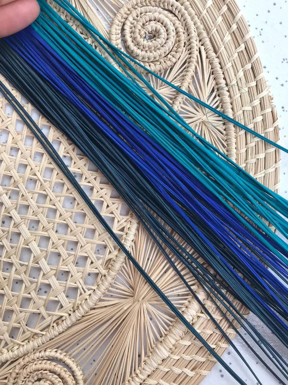 Blue caracol iraca/Straw Placemat - Best of Colombia