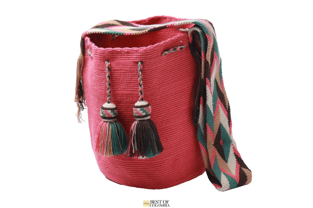 Guayaba Wayuu Mochila Bag with Special Tassels - Large - Best of Colombia