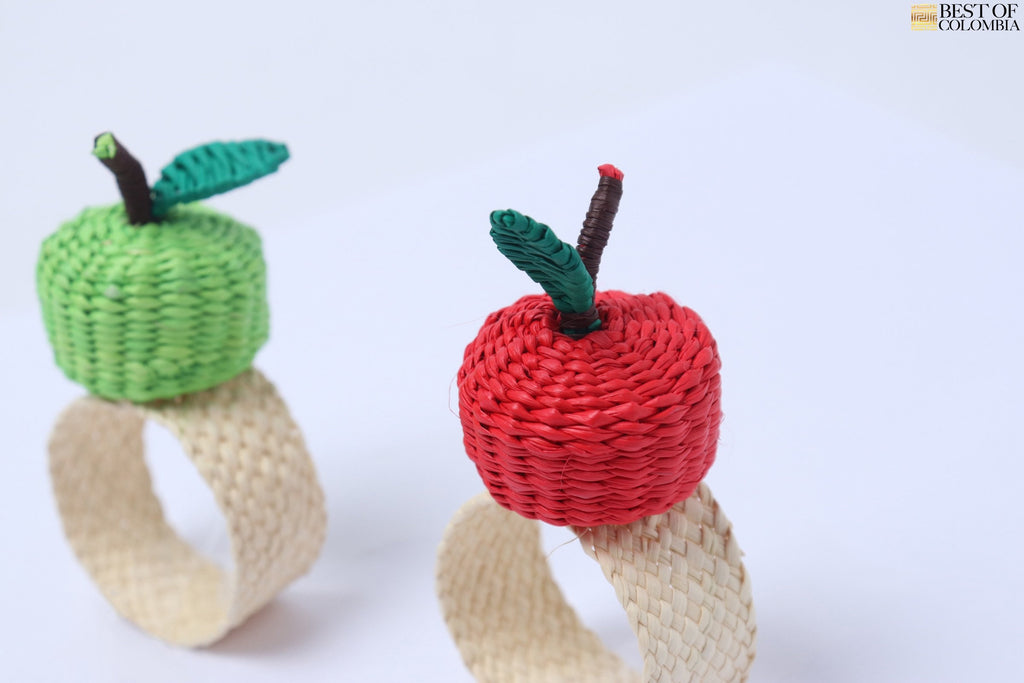 Apples iraca Napkin Rings - Best of Colombia