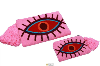 Pink Evil Eye Clutch - Best of Colombia