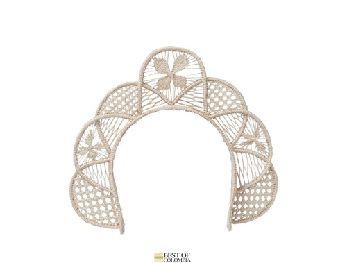 Iraca Head piece with Pearla - Ref : Judi - Best of Colombia