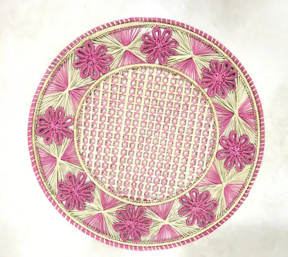 Flowers Iraca/Raffia Placemat - 6+ Colors 36cm - Best of Colombia