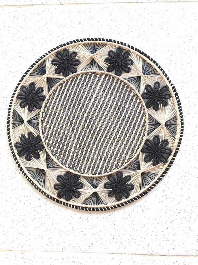 Flowers Iraca/Raffia Placemat - 6+ Colors 36cm - Best of Colombia