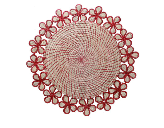 Red Floral Iraca Placemat - Best of Colombia