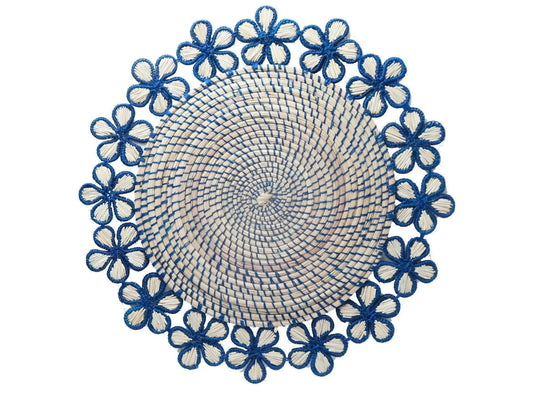 Royal Blue Floral Placemat - Best of Colombia