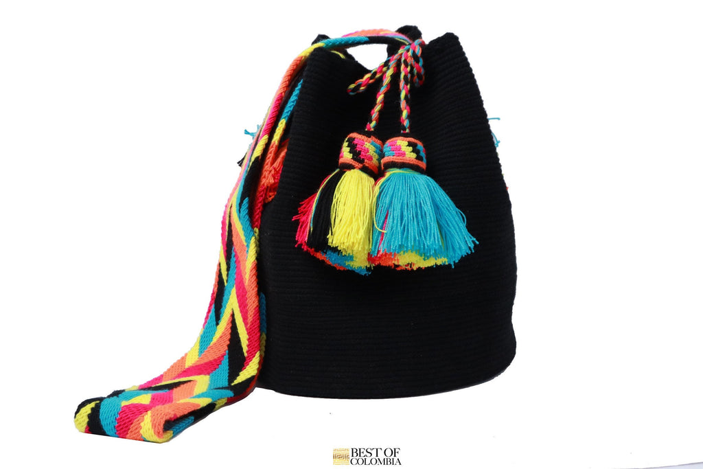 Colorfull Black Wayuu Bag - Best of Colombia
