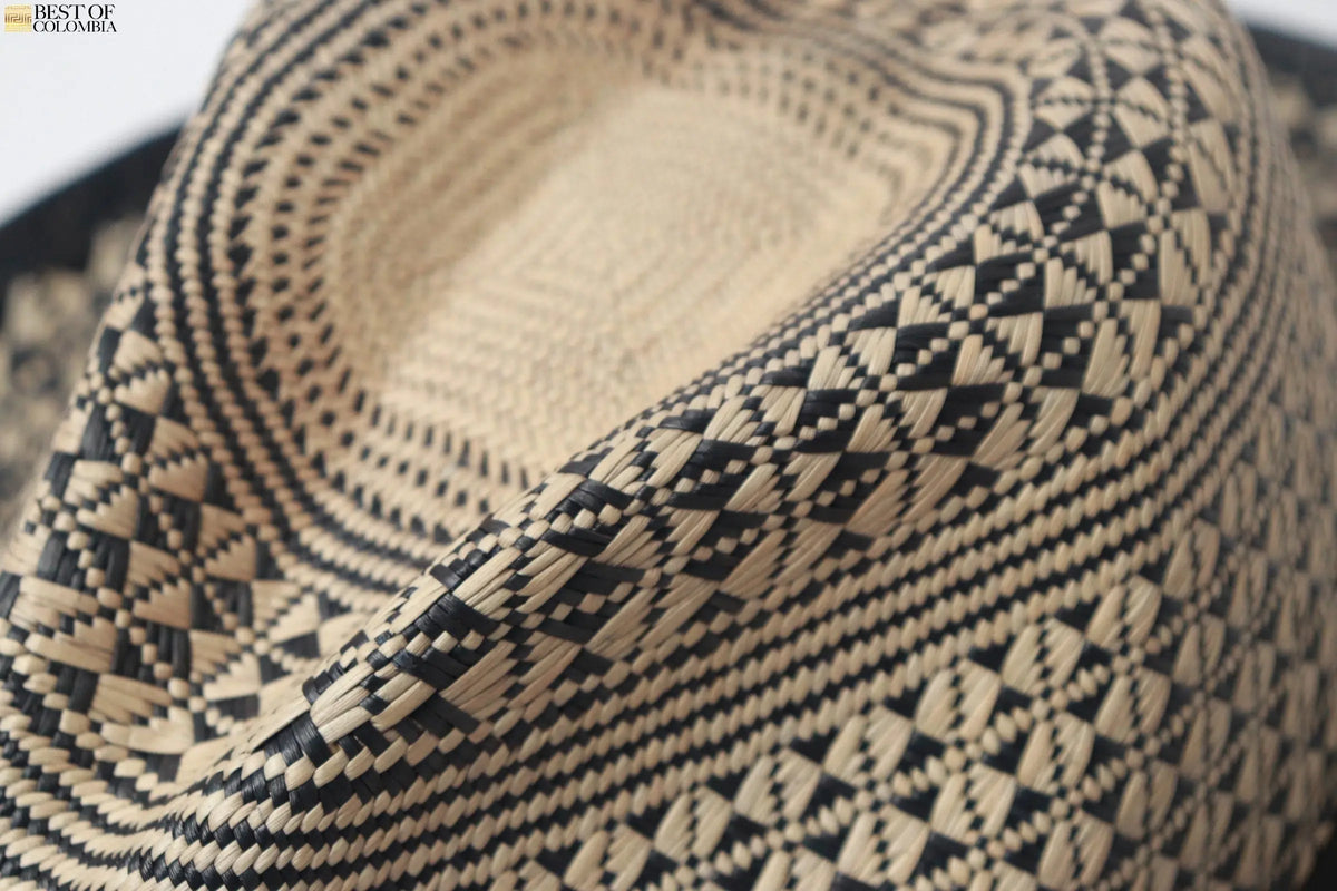 Ojillo Panama Hat - Black & Natural - Best of Colombia