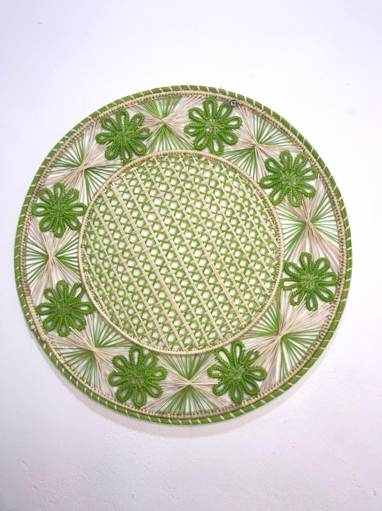 Flowers Iraca/Raffia Placemat - 6+ Colors 36cm - Best of Colombia