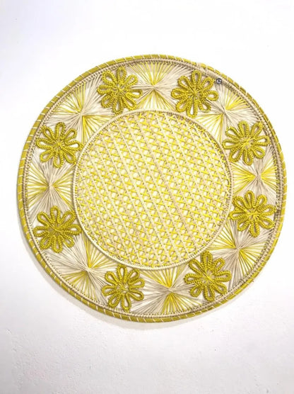 Flowers Iraca/Raffia Placemat - 6+ Colors 36cm - Best of Colombia