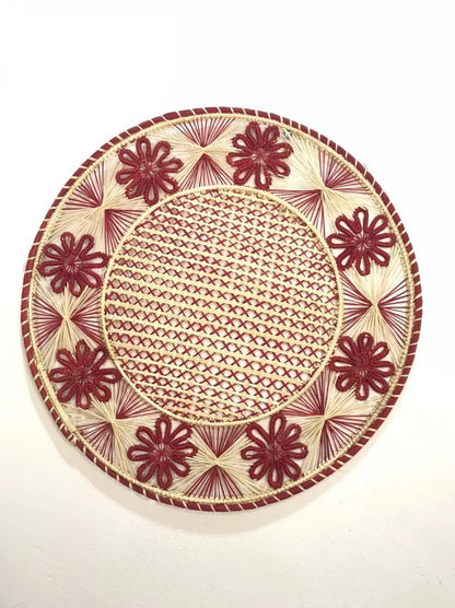 Flowers Iraca/Raffia Placemat - 6+ Colors 36cm - Best of Colombia