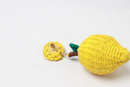 Lemon iraca Earrings - Best of Colombia